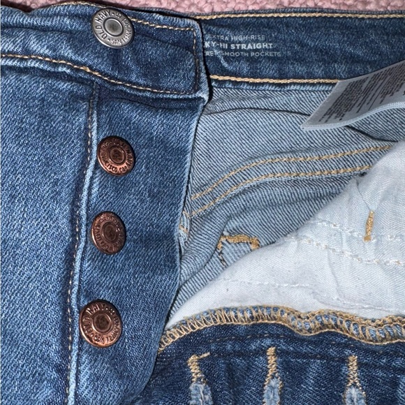 Sky Women's Straight Leg Blue Jeans - Picture 4 of 4